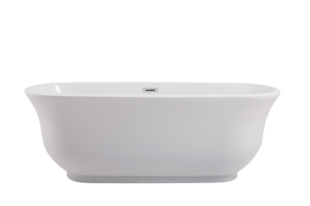 Elegant Furniture & Lighting - Coralie 67 inch soaking bathtub in glossy white - BT10267GW veiw 1
