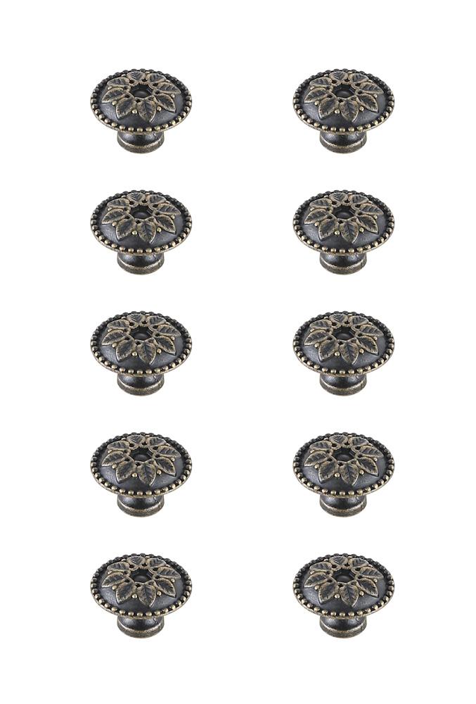 Elegant Furniture & Lighting - Corio 0.9in Diameter Antique Bronze Mushroom Knob Multipack (Set of 10) - KB2011-AB-10PK veiw 1