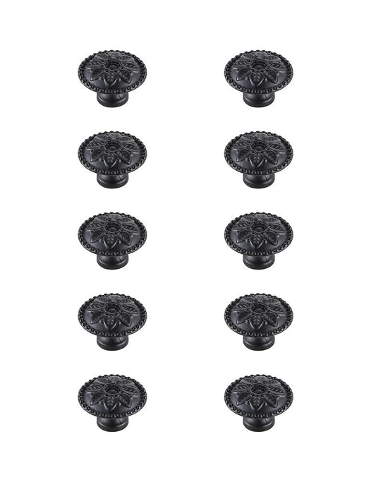 Elegant Furniture & Lighting - Corio 0.9in Diameter Matte Black Mushroom Knob Multipack (Set of 10) - KB2011-MB-10PK veiw 1