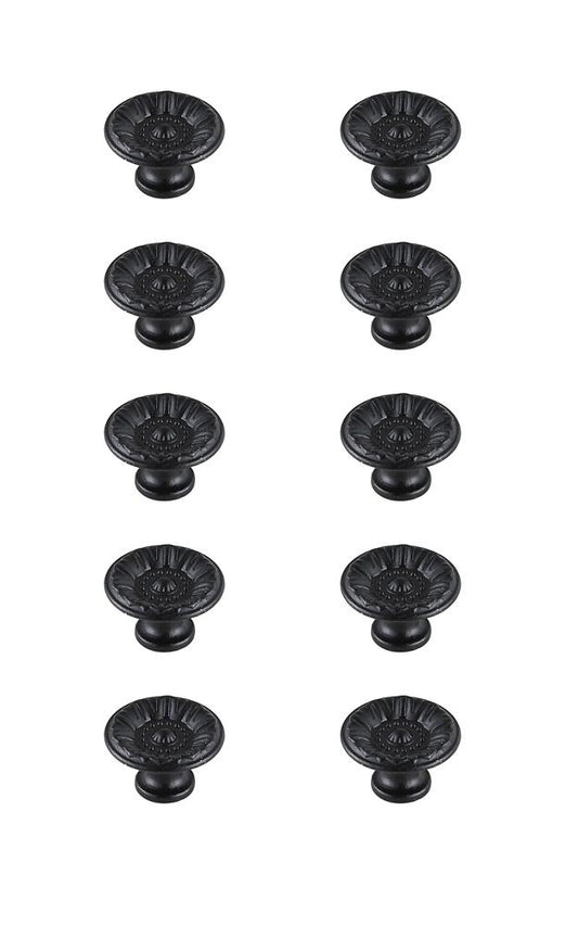 Elegant Furniture & Lighting - Corio 1.1in Diameter Matte Black Mushroom Knob Multipack (Set of 10) - KB2010-MB-10PK veiw 1