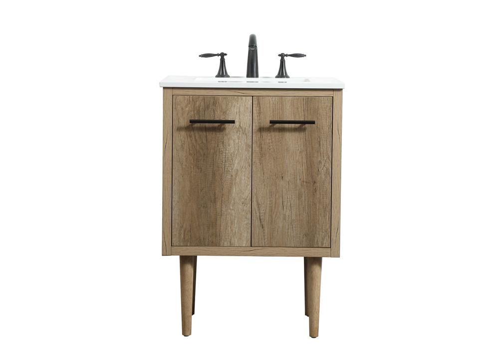 Elegant Furniture & Lighting - Cyrus 24 inch Single bathroom vanity in natural oak - VF48024NT veiw 1