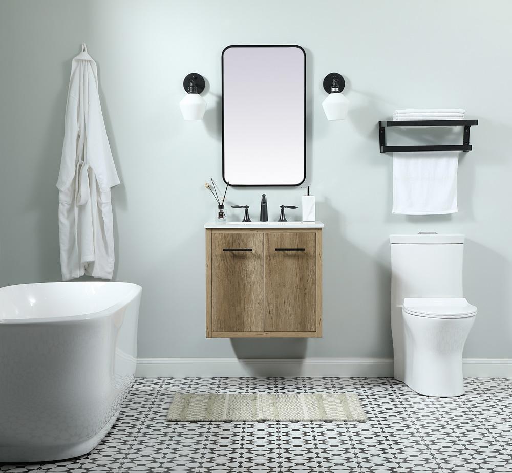 Elegant Furniture & Lighting - Cyrus 24 inch Single bathroom vanity in natural oak - VF48024NT veiw 8