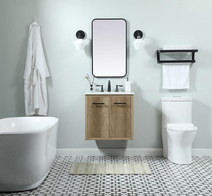 Elegant Furniture & Lighting - Cyrus 24 inch Single bathroom vanity in natural oak - VF48024NT veiw 8