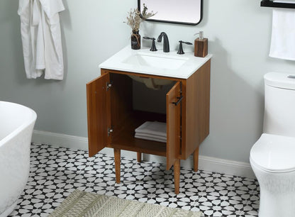 Elegant Furniture & Lighting - Cyrus 24 inch Single bathroom vanity in teak - VF48024MTK veiw 4