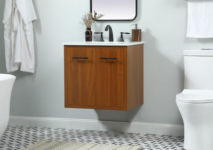 Elegant Furniture & Lighting - Cyrus 24 inch Single bathroom vanity in teak - VF48024MTK veiw 6