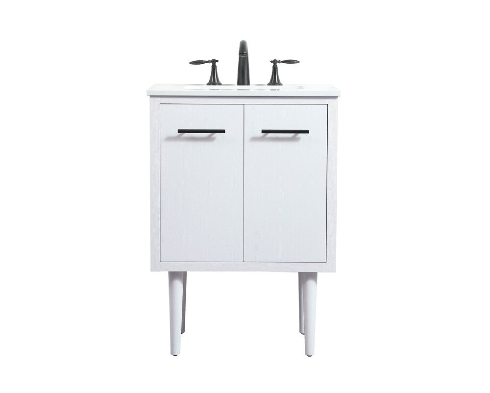 Elegant Furniture & Lighting - Cyrus 24 inch Single bathroom vanity in white - VF48024MWH veiw 1