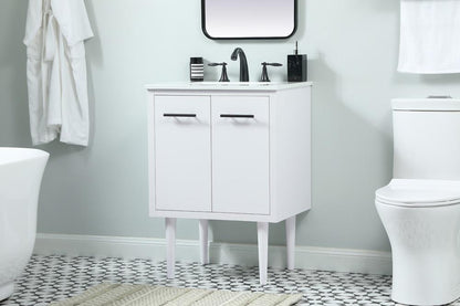 Elegant Furniture & Lighting - Cyrus 24 inch Single bathroom vanity in white - VF48024MWH veiw 3