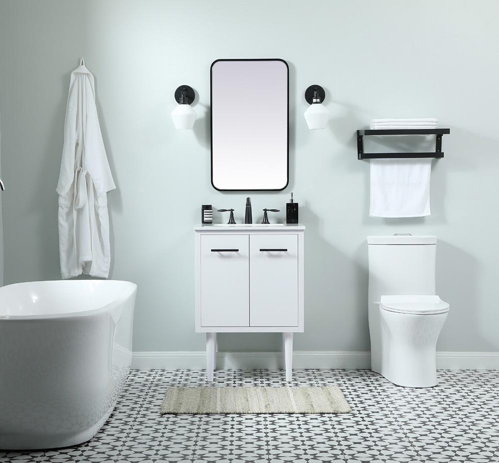 Elegant Furniture & Lighting - Cyrus 24 inch Single bathroom vanity in white - VF48024MWH veiw 5
