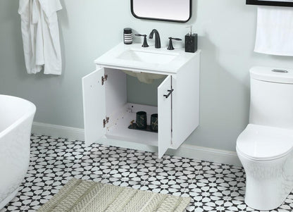 Elegant Furniture & Lighting - Cyrus 24 inch Single bathroom vanity in white - VF48024MWH veiw 7