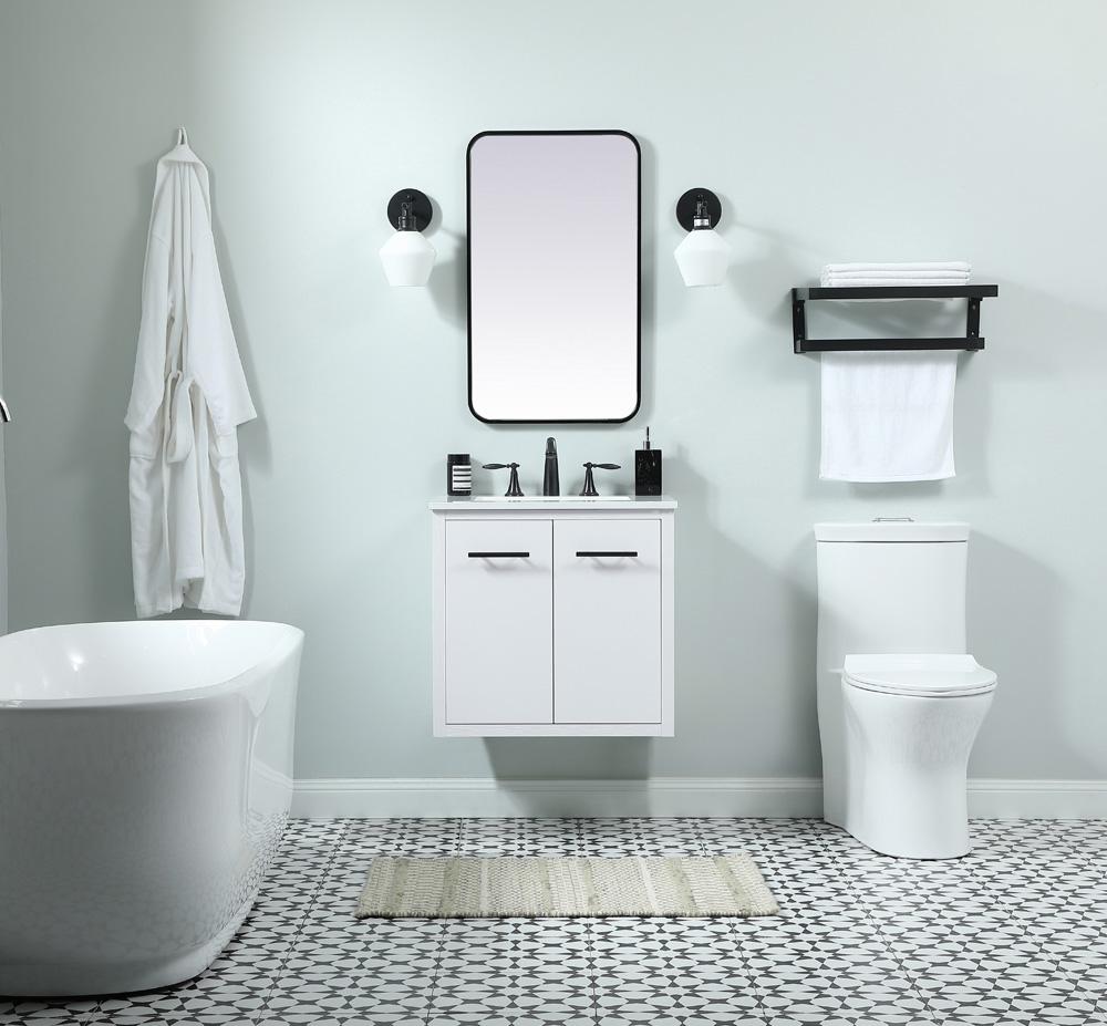 Elegant Furniture & Lighting - Cyrus 24 inch Single bathroom vanity in white - VF48024MWH veiw 8