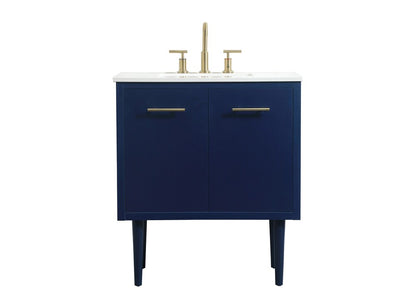 Elegant Furniture & Lighting - Cyrus 30 inch Single bathroom vanity in blue - VF48030MBL veiw 1