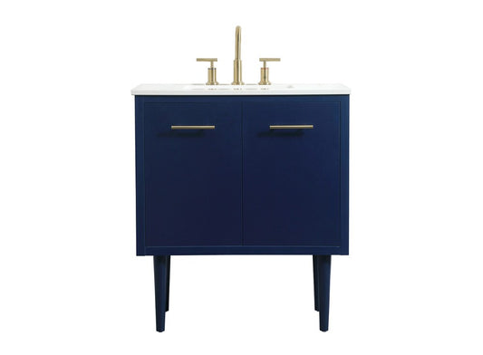 Elegant Furniture & Lighting - Cyrus 30 inch Single bathroom vanity in blue - VF48030MBL veiw 1