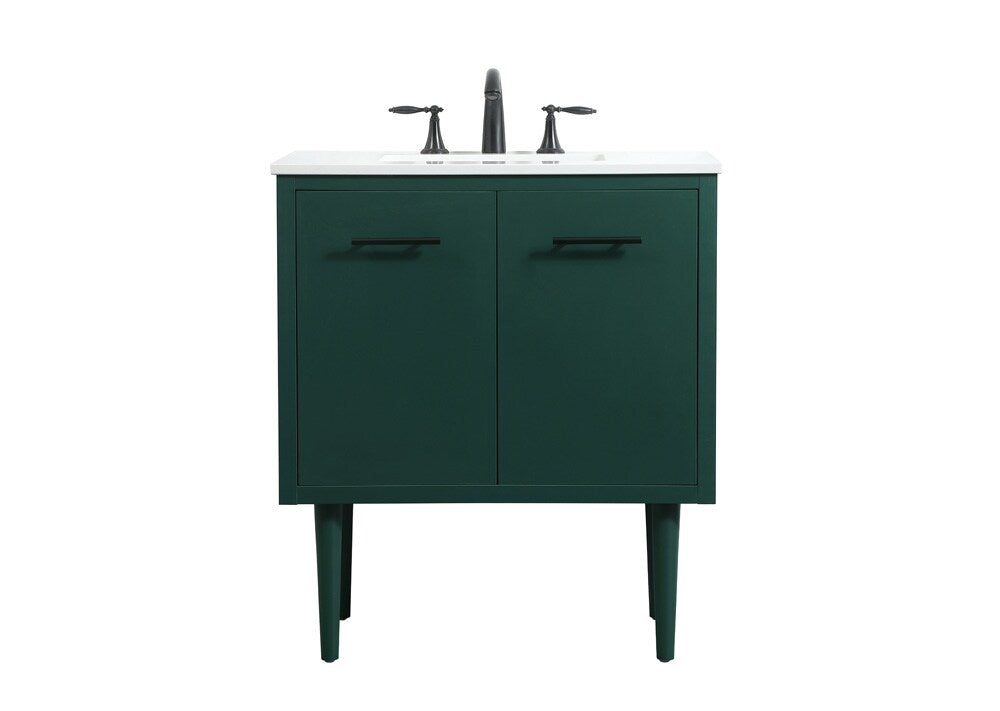 Elegant Furniture & Lighting - Cyrus 30 inch Single bathroom vanity in green - VF48030MGN veiw 1