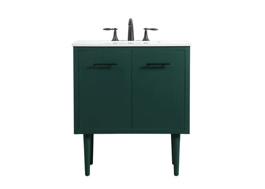 Elegant Furniture & Lighting - Cyrus 30 inch Single bathroom vanity in green - VF48030MGN veiw 1