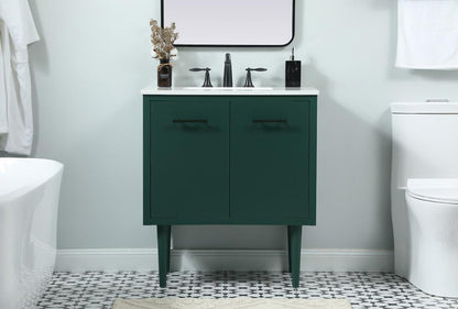 Elegant Furniture & Lighting - Cyrus 30 inch Single bathroom vanity in green - VF48030MGN veiw 2