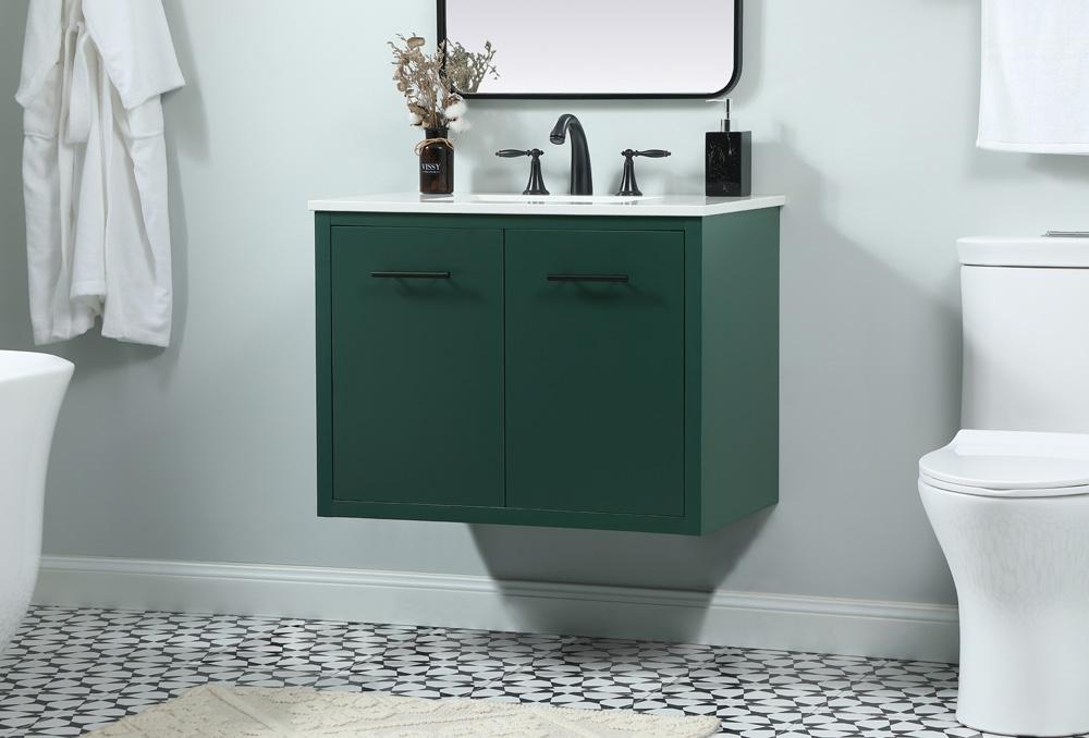 Elegant Furniture & Lighting - Cyrus 30 inch Single bathroom vanity in green - VF48030MGN veiw 6