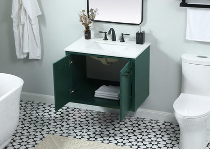 Elegant Furniture & Lighting - Cyrus 30 inch Single bathroom vanity in green - VF48030MGN veiw 7