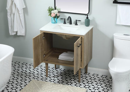 Elegant Furniture & Lighting - Cyrus 30 inch Single bathroom vanity in natural oak - VF48030NT veiw 4