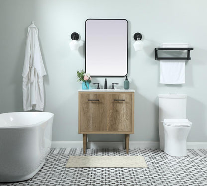 Elegant Furniture & Lighting - Cyrus 30 inch Single bathroom vanity in natural oak - VF48030NT veiw 5