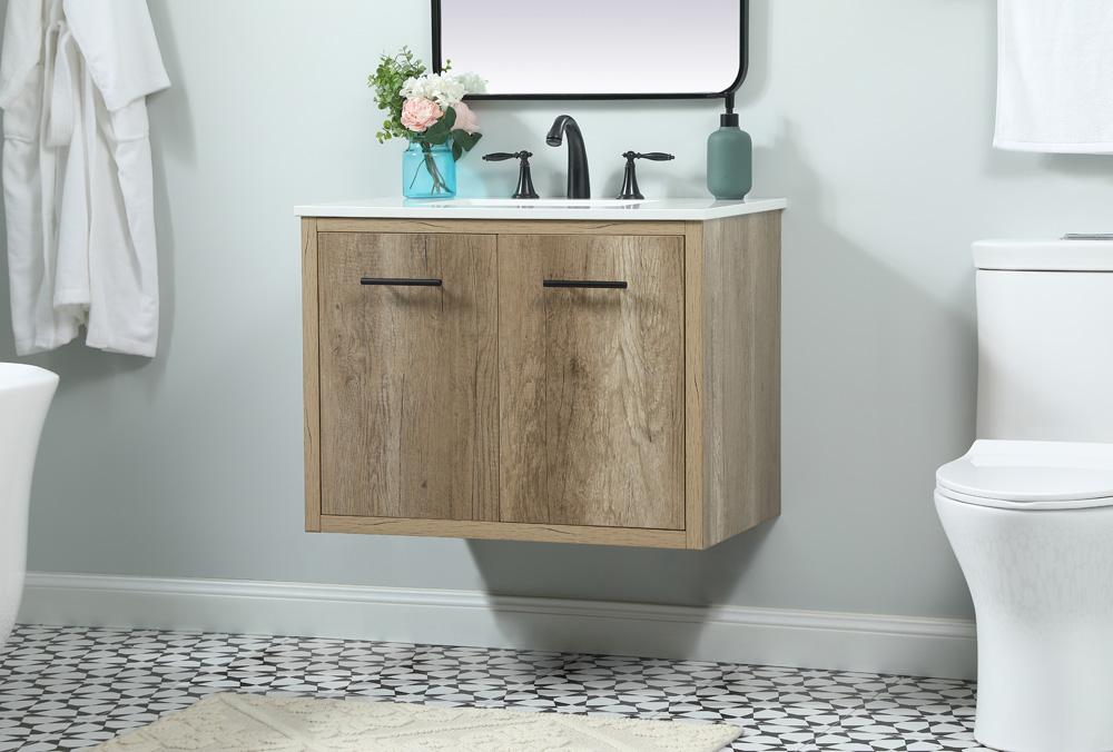 Elegant Furniture & Lighting - Cyrus 30 inch Single bathroom vanity in natural oak - VF48030NT veiw 6