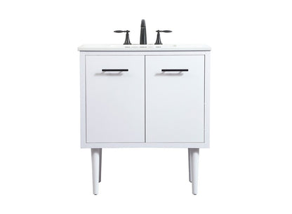 Elegant Furniture & Lighting - Cyrus 30 inch Single bathroom vanity in white - VF48030MWH veiw 1