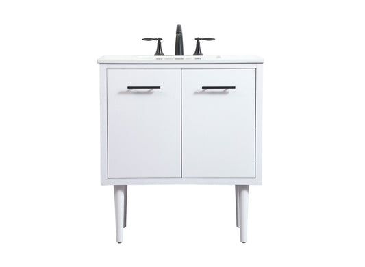 Elegant Furniture & Lighting - Cyrus 30 inch Single bathroom vanity in white - VF48030MWH veiw 1