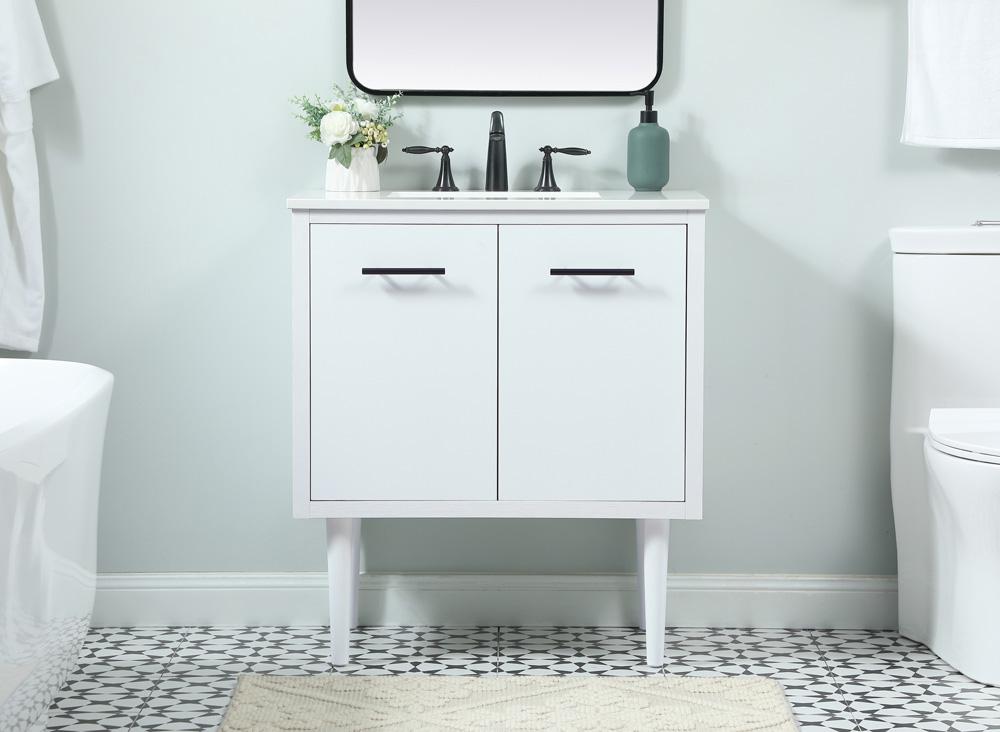 Elegant Furniture & Lighting - Cyrus 30 inch Single bathroom vanity in white - VF48030MWH veiw 2