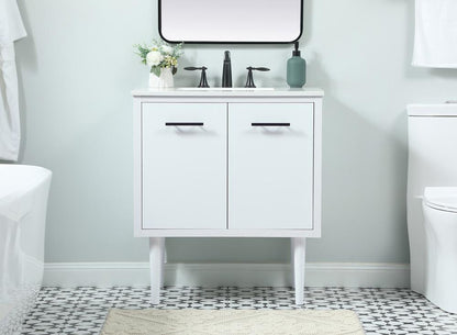 Elegant Furniture & Lighting - Cyrus 30 inch Single bathroom vanity in white - VF48030MWH veiw 2