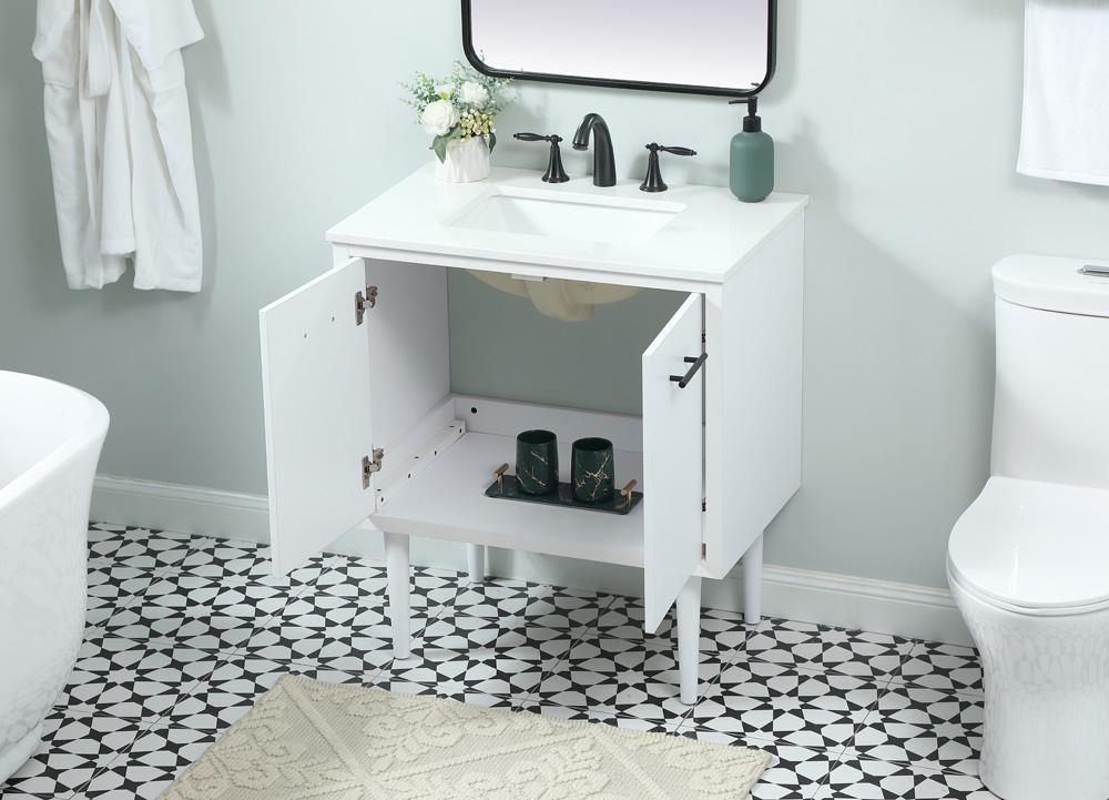 Elegant Furniture & Lighting - Cyrus 30 inch Single bathroom vanity in white - VF48030MWH veiw 4