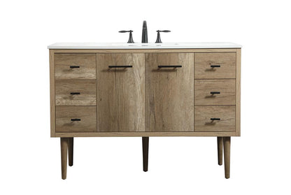Elegant Furniture & Lighting - Cyrus 48 inch Single bathroom vanity in natural oak - VF48048NT veiw 1