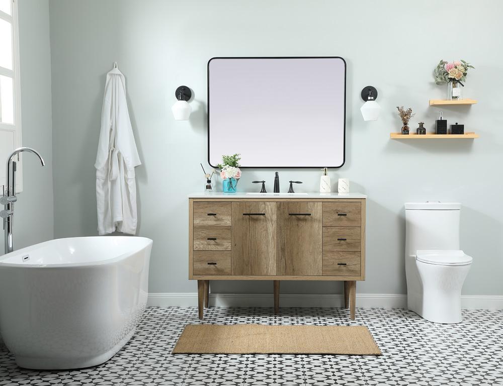 Elegant Furniture & Lighting - Cyrus 48 inch Single bathroom vanity in natural oak - VF48048NT veiw 5