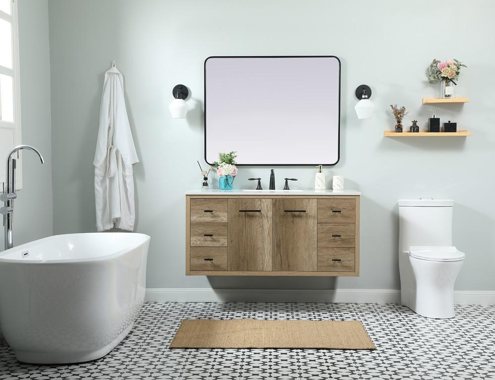 Elegant Furniture & Lighting - Cyrus 48 inch Single bathroom vanity in natural oak - VF48048NT veiw 8