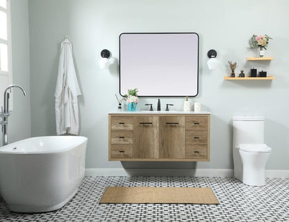 Elegant Furniture & Lighting - Cyrus 48 inch Single bathroom vanity in natural oak - VF48048NT veiw 8