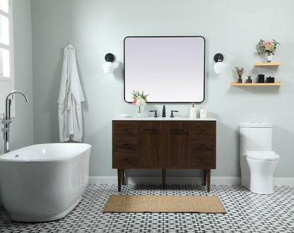 Elegant Furniture & Lighting - Cyrus 48 inch Single bathroom vanity in walnut - VF48048MWT veiw 5