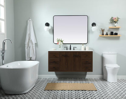 Elegant Furniture & Lighting - Cyrus 48 inch Single bathroom vanity in walnut - VF48048MWT veiw 8