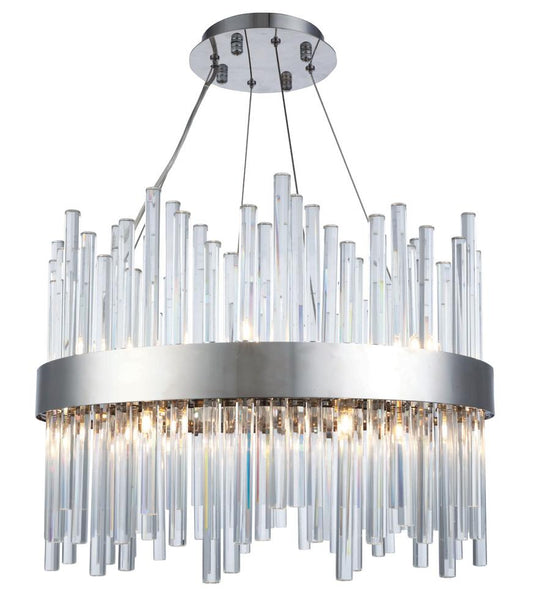 Elegant Furniture & Lighting - Dallas 14 light Chrome Chandelier Clear Royal Cut Crystal - 3000D20C veiw 1