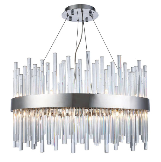 Elegant Furniture & Lighting - Dallas 16 light Chrome Chandelier Clear Royal Cut Crystal - 3000D25C veiw 1