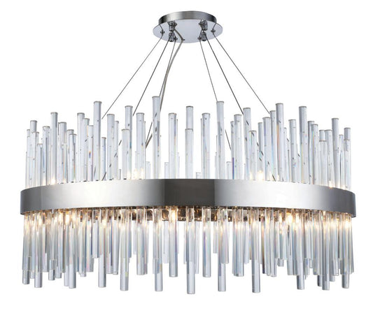Elegant Furniture & Lighting - Dallas 18 light Chrome Chandelier Clear Royal Cut Crystal - 3000D32C veiw 1