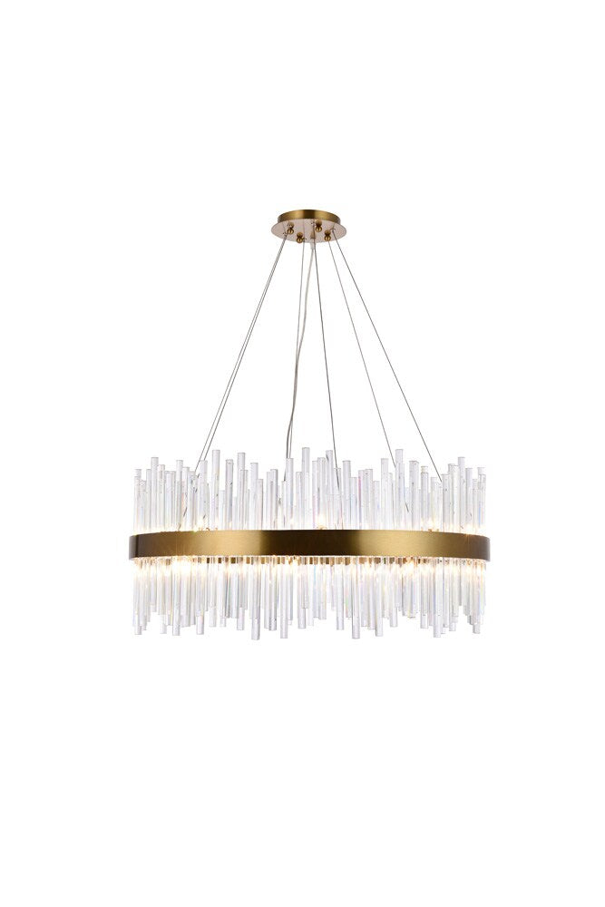 Elegant Furniture & Lighting - Dallas 18 light Gold Chandelier Clear Royal Cut Crystal - 3000D32G veiw 1