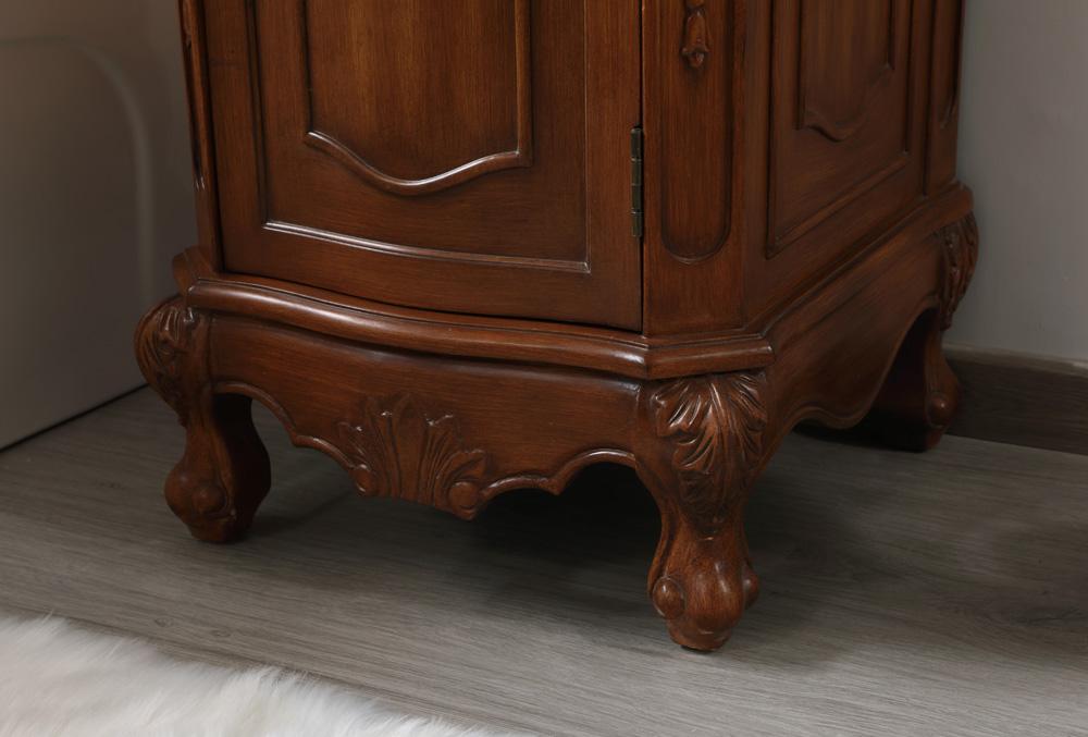 Elegant Furniture & Lighting - Danville 19 inch Single Bathroom vanity in teak with ivory white engineered marble - VF10119TK-VW veiw 8