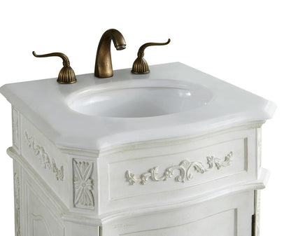 Elegant Furniture & Lighting - Danville 21 inch Single Bathroom vanity in Antique White with ivory white engineered marble - VF10121AW-VW veiw 5