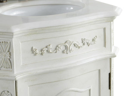 Elegant Furniture & Lighting - Danville 21 inch Single Bathroom vanity in Antique White with ivory white engineered marble - VF10121AW-VW veiw 6