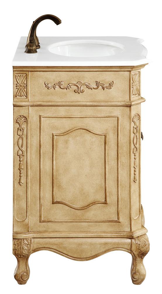 Elegant Furniture & Lighting - Danville 24 inch Single Bathroom vanity in Antique Beige with ivory white engineered marble - VF-1001-VW veiw 7
