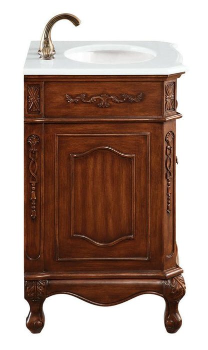 Elegant Furniture & Lighting - Danville 24 inch Single Bathroom vanity in Brown with ivory white engineered marble - VF-1005-VW veiw 4