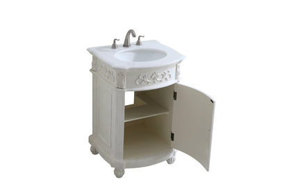 Elegant Furniture & Lighting - Danville 24 inch Single Bathroom vanity in Antique White with ivory white engineered marble - VF-1010-VW veiw 4
