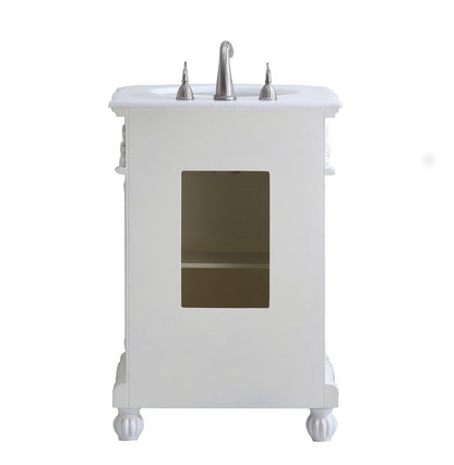 Elegant Furniture & Lighting - Danville 24 inch Single Bathroom vanity in Antique White with ivory white engineered marble - VF-1010-VW veiw 6