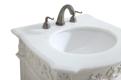 Elegant Furniture & Lighting - Danville 24 inch Single Bathroom vanity in Antique White with ivory white engineered marble - VF-1010-VW veiw 8