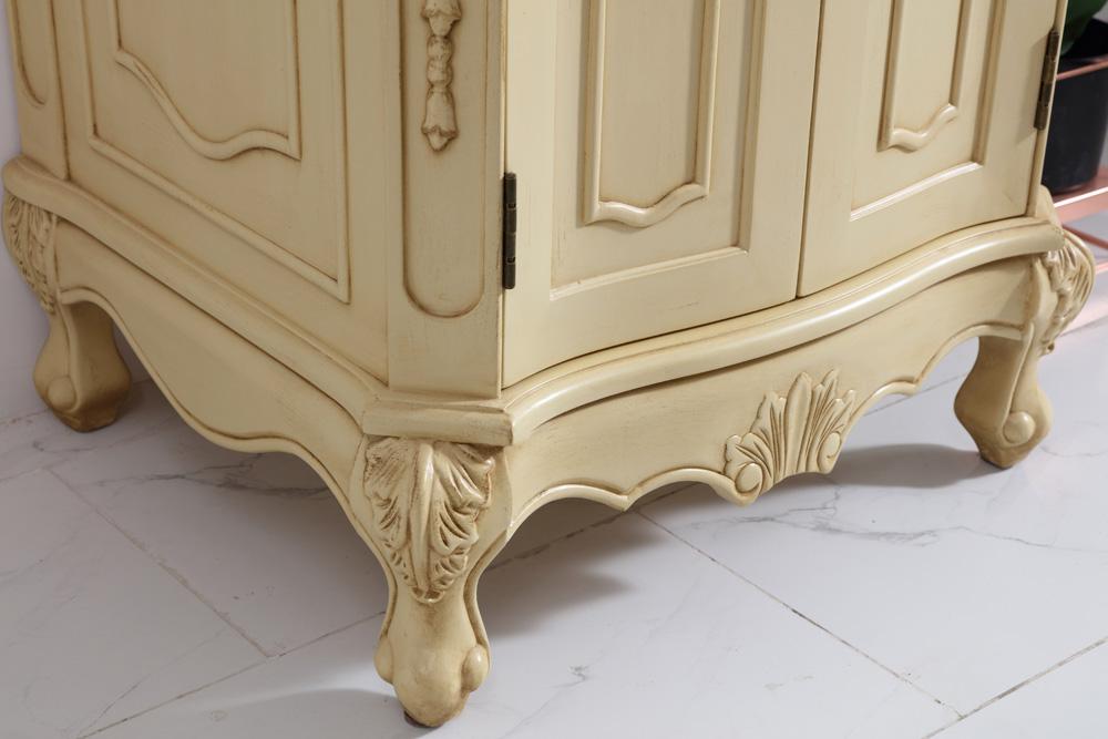 Elegant Furniture & Lighting - Danville 24 inch Single Bathroom vanity in light antique beige with ivory white engineered marble - VF10124LT-VW veiw 6