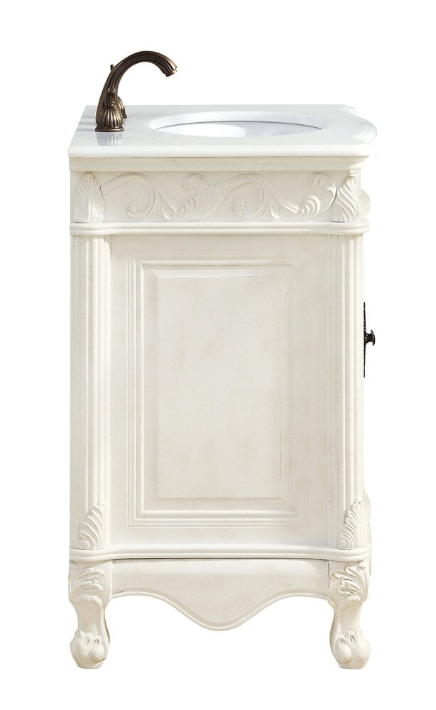 Elegant Furniture & Lighting - Danville 27 inch Single Bathroom vanity in Antique White with ivory white engineered marble - VF-1008-VW veiw 5