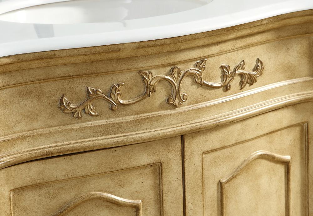 Elegant Furniture & Lighting - Danville 32 inch Single Bathroom vanity in Antique Beige with ivory white engineered marble - VF10132AB-VW veiw 8